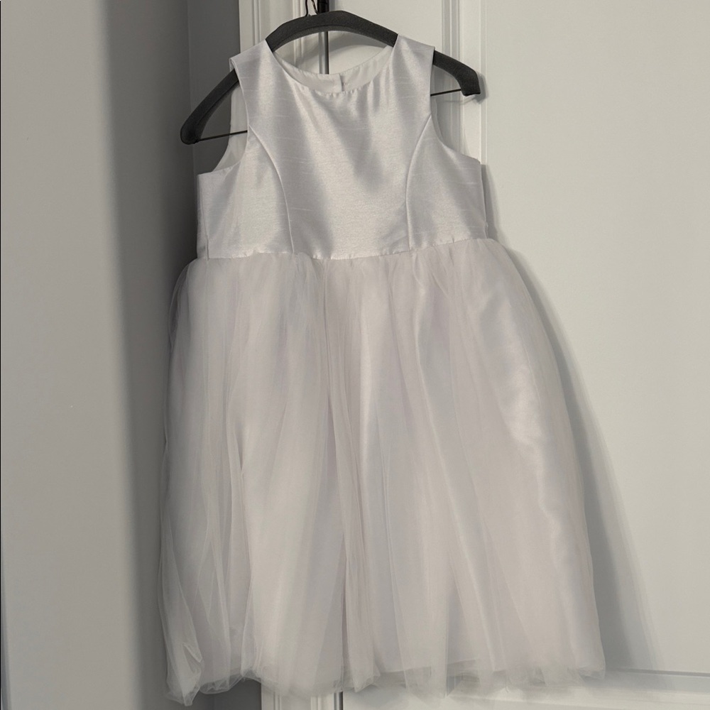 David's Bridal White Kids Formal Dress